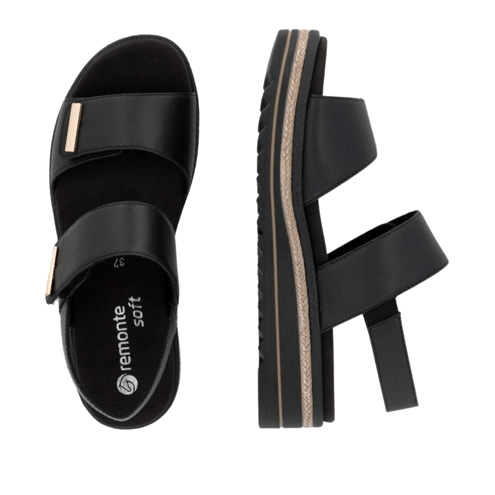 Rieker Women's Jocelyn Sandals - Black by Lenny's Shoe & Apparel