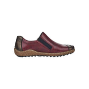 Rieker Women's Liv Slip Zip Shoes - Red by Lenny's Shoe & Apparel