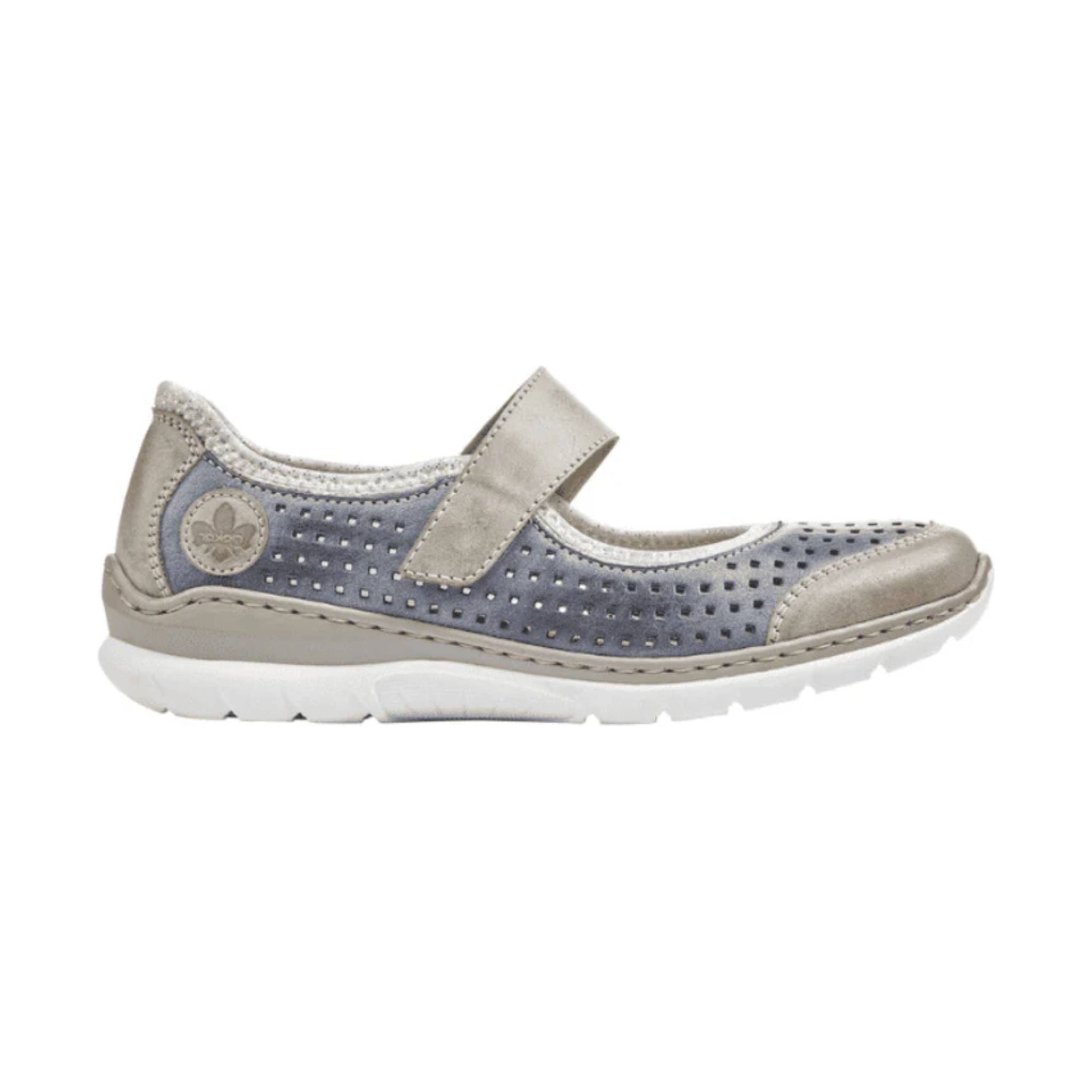 Rieker Women's Nikita Shoes - Steel/Jeans/Silverflower by Lenny's Shoe & Apparel