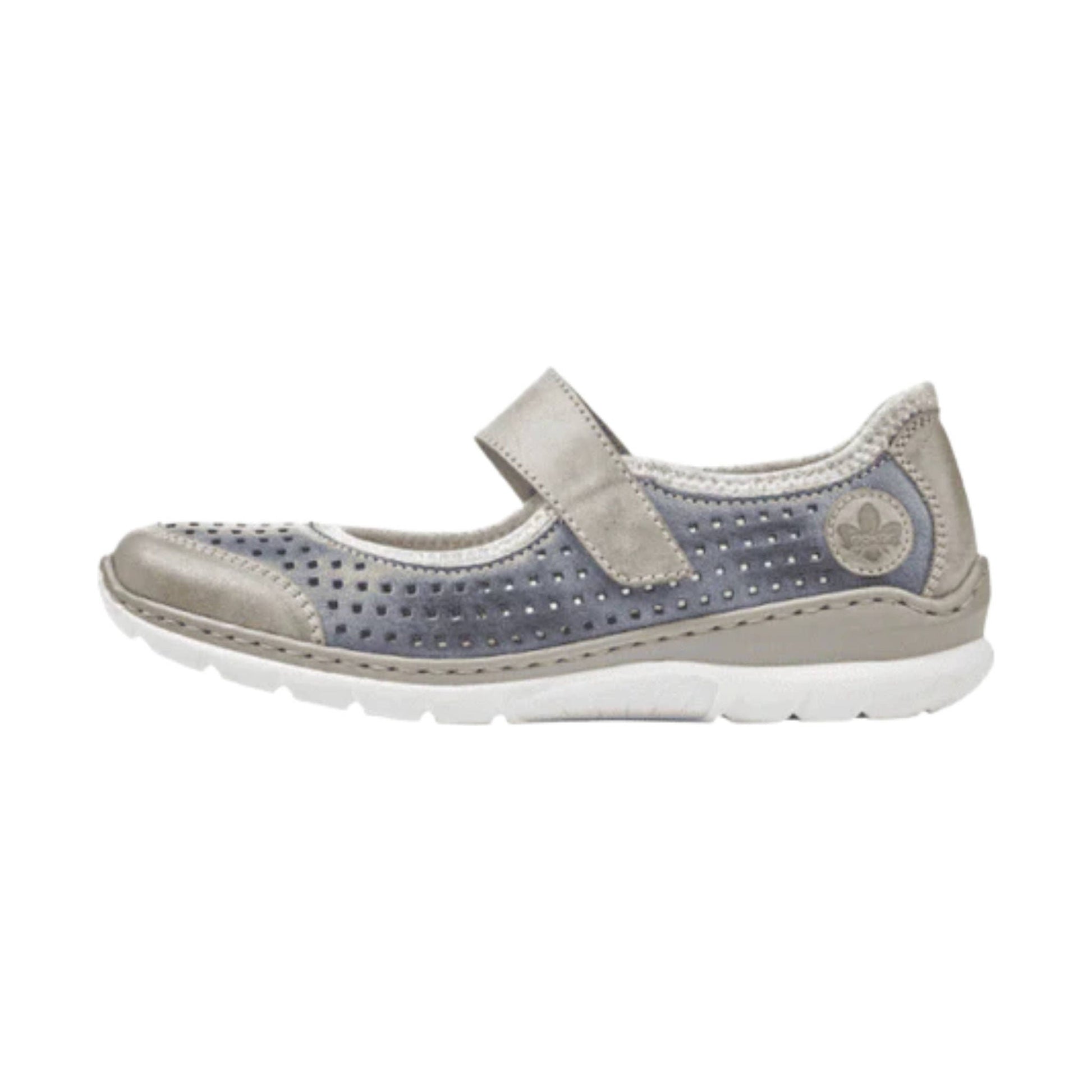 Rieker Women's Nikita Shoes - Steel/Jeans/Silverflower by Lenny's Shoe & Apparel