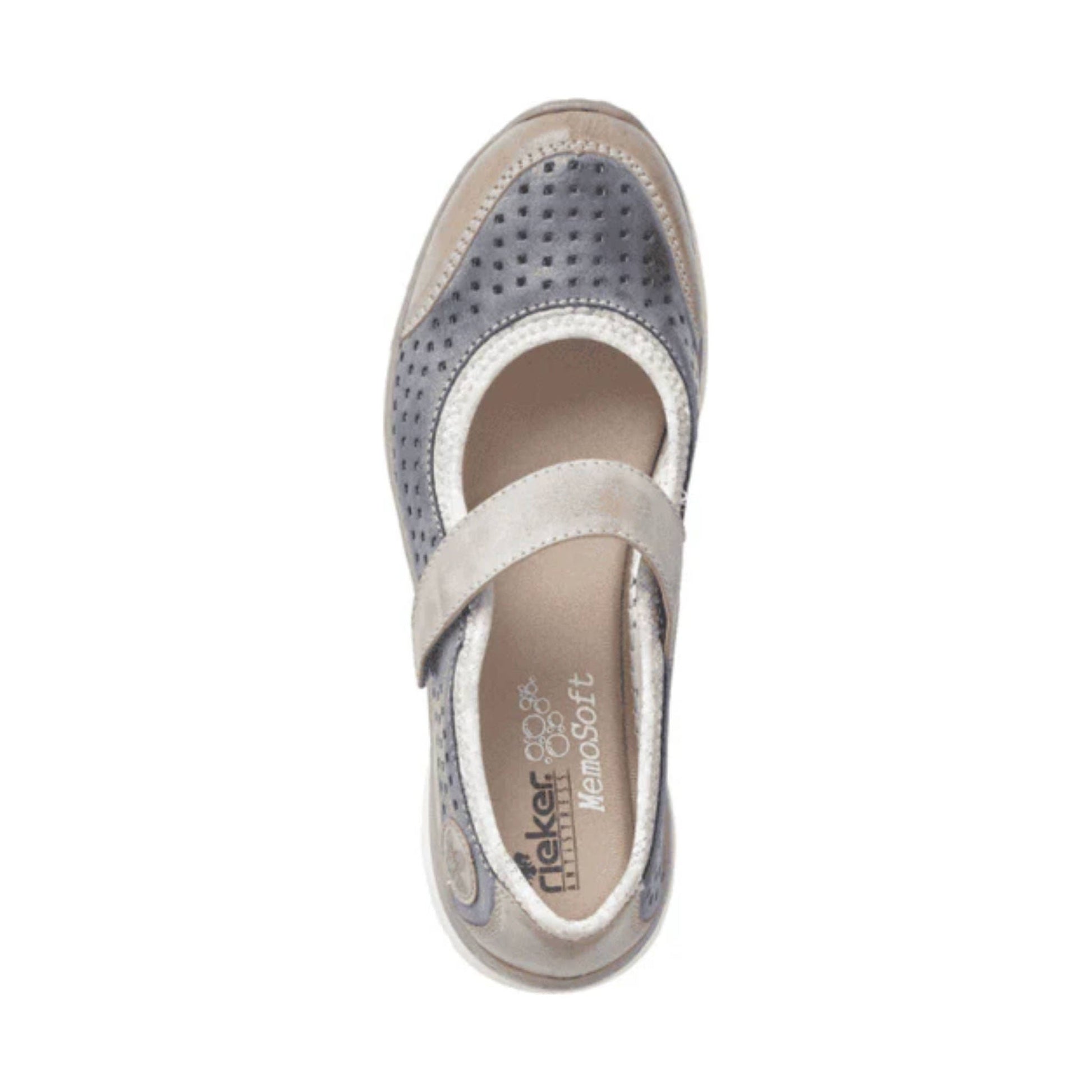 Rieker Women's Nikita Shoes - Steel/Jeans/Silverflower by Lenny's Shoe & Apparel