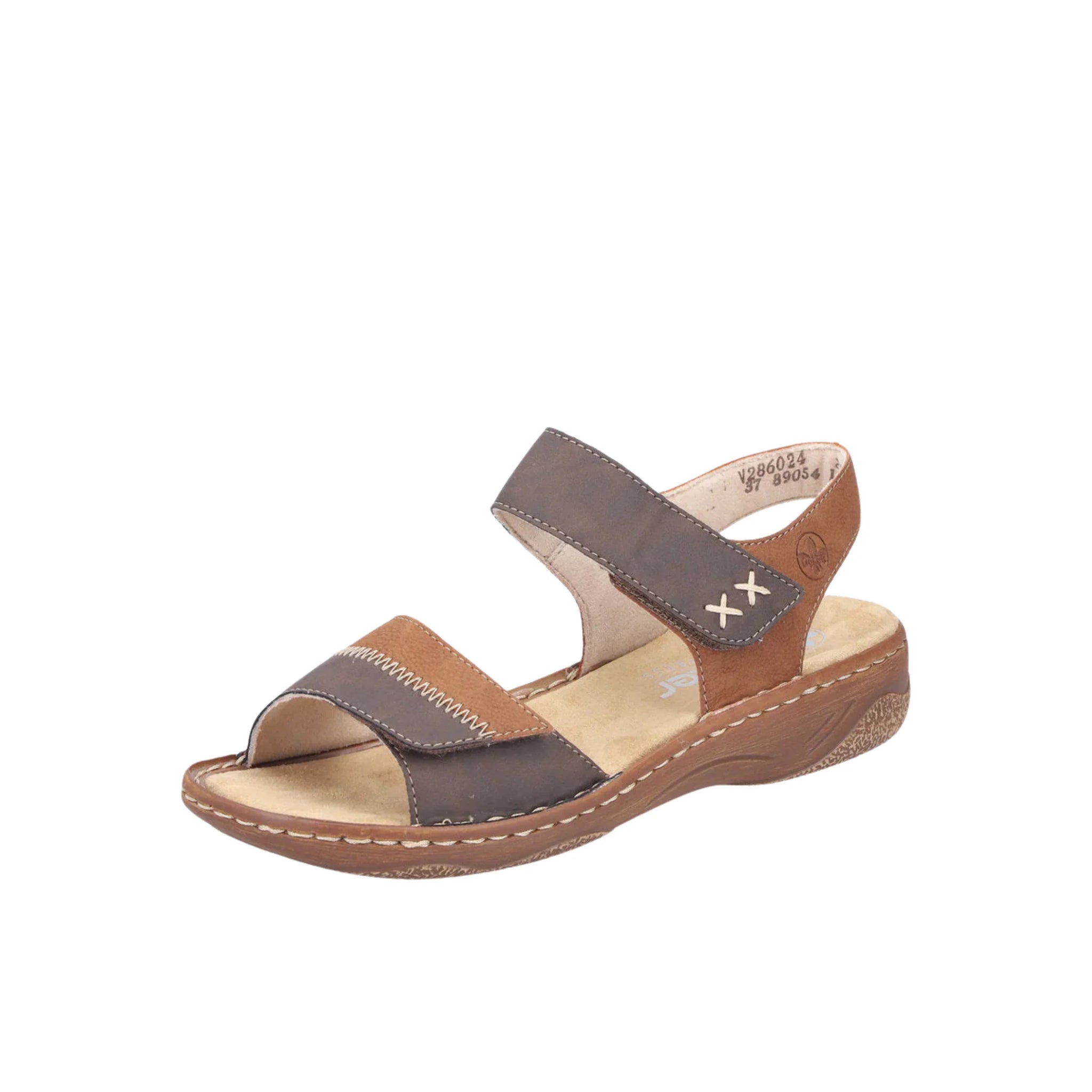 Rieker Women's Regina Sandals - Chocolate/Cognac by Lenny's Shoe & Apparel