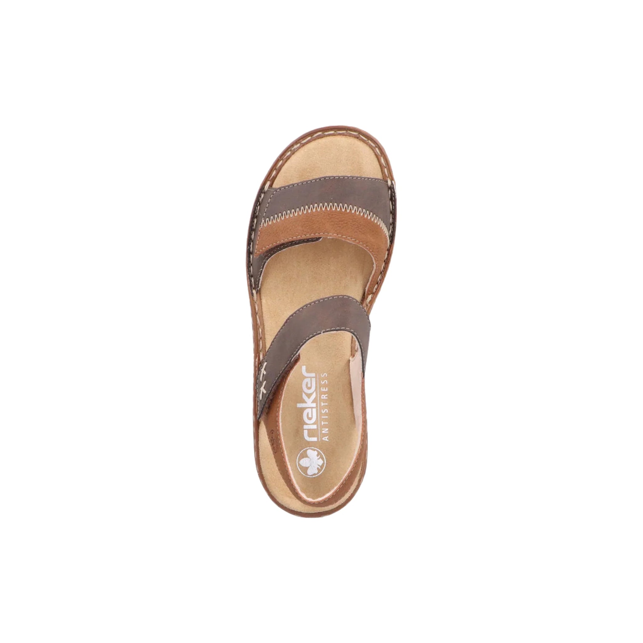 Rieker Women's Regina Sandals - Chocolate/Cognac by Lenny's Shoe & Apparel