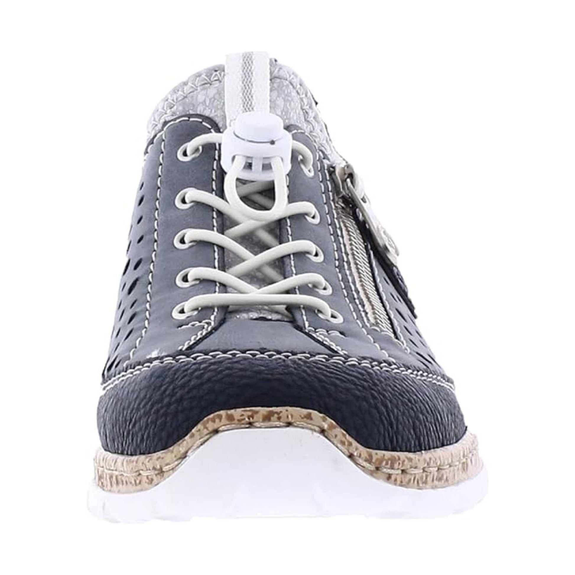 Rieker Women's Wildebuk Shoes - Grey/Blue by Lenny's Shoe & Apparel