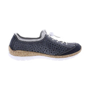 Rieker Women's Wildebuk Shoes - Grey/Blue by Lenny's Shoe & Apparel