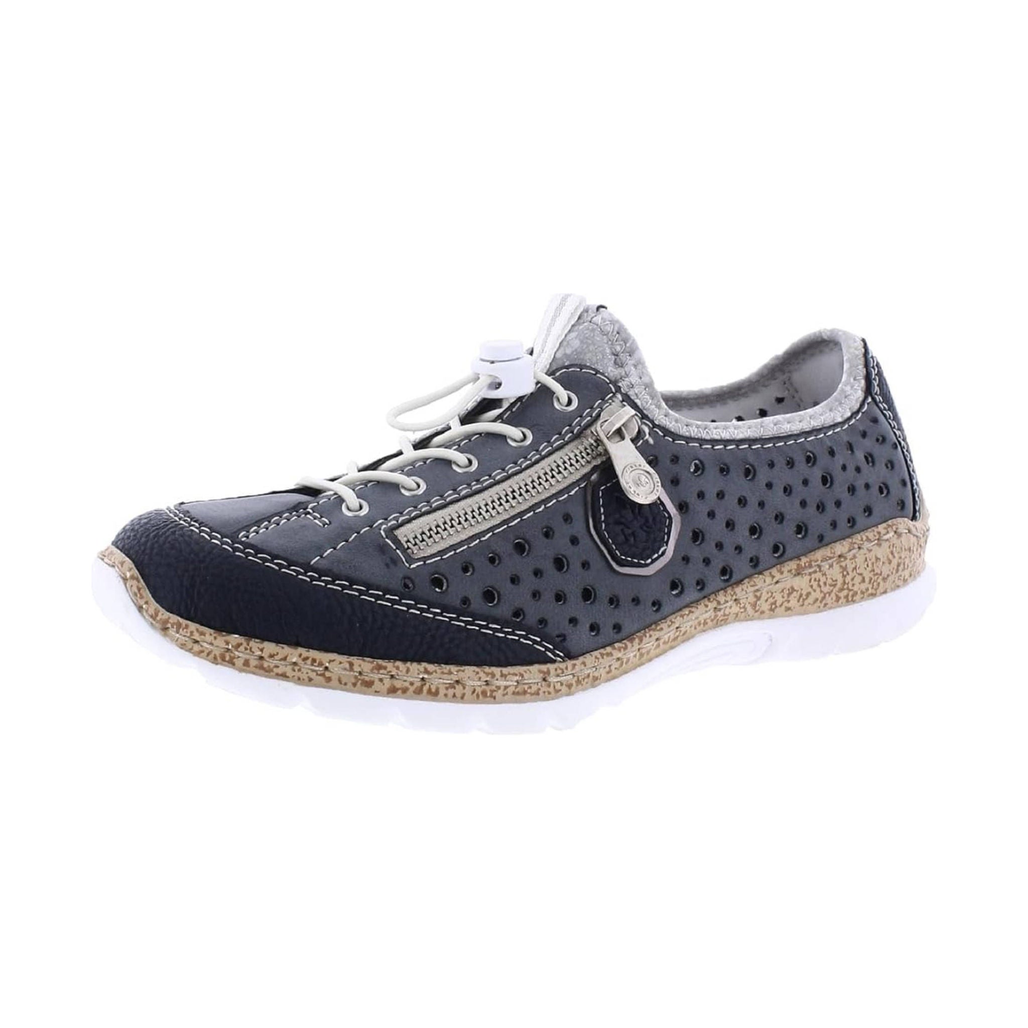 Rieker Women's Wildebuk Shoes - Grey/Blue by Lenny's Shoe & Apparel