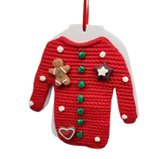 Claydough 'Icing' Ugly Sweater - Red