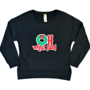 Oh What Fun Black Sweatshirt -