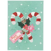 Candy Shoppe Christmas Card Set - Happy Holidays Candy Canes