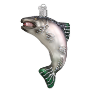King Salmon Glass Ornament