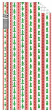 Prismatic Foil Roll Wrap - 30" x 120" - Glitter Trees