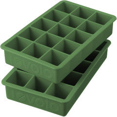 Perfect Cube Ice Tray - Silicone 15 Pocket Pesto 2pk by Homeportonline