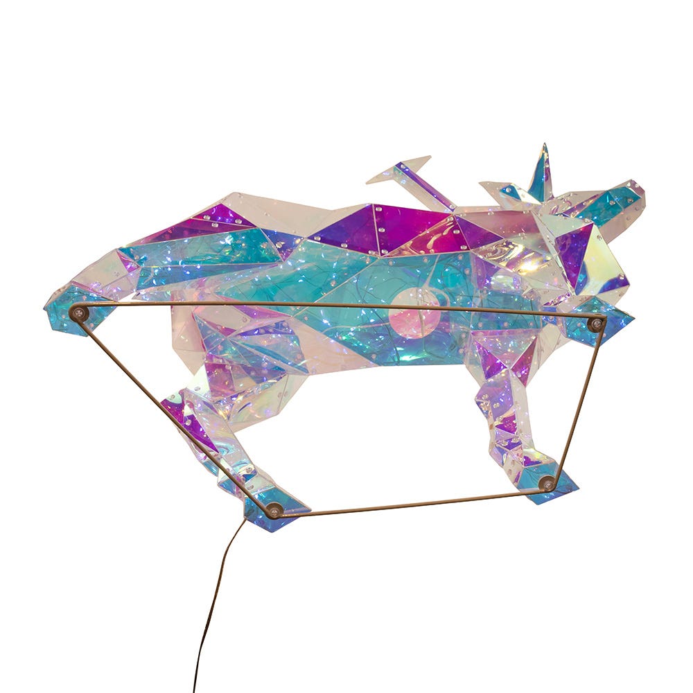 3 Foot LED Multifunction Holographic Reindeer