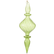 10" Green Transparent Onion Finial Ornament