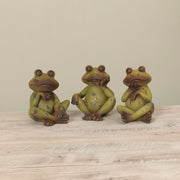 Rustic Zen Frog Statue -