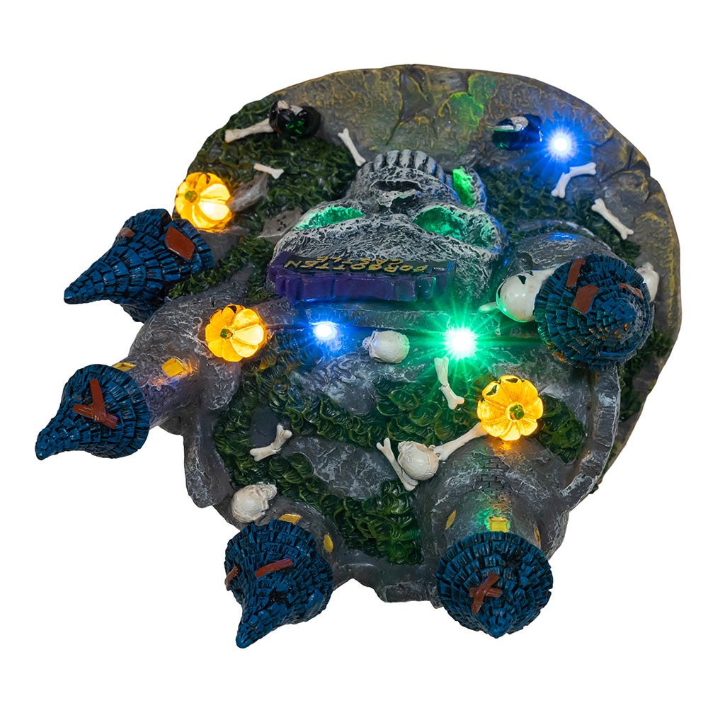Lighted Skull Castle with Color Changing LED Entrance