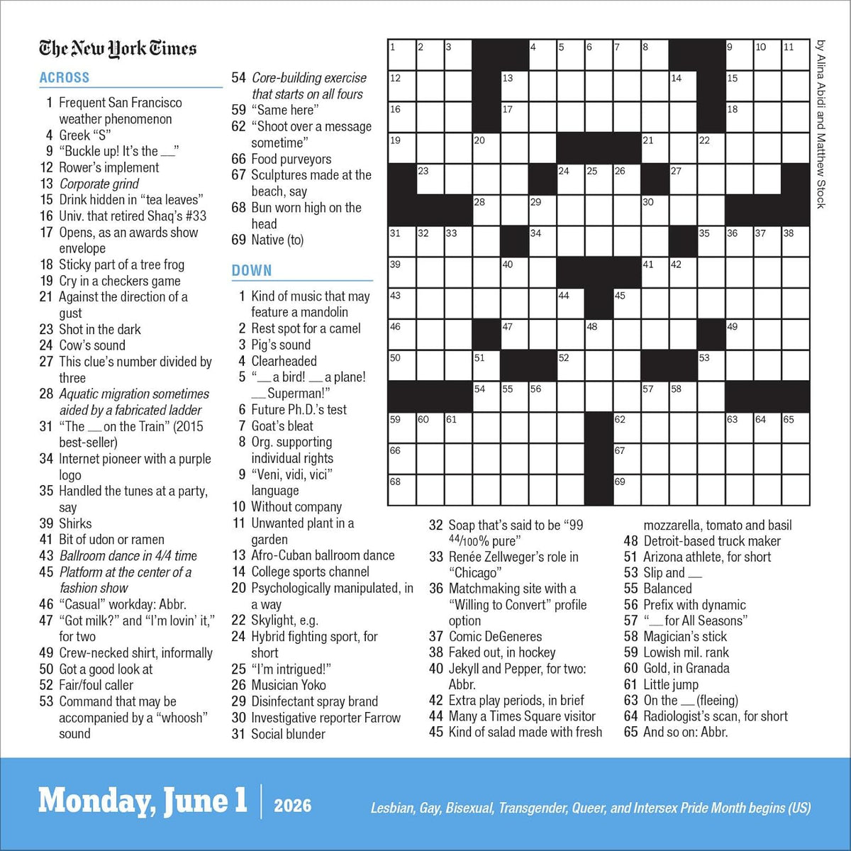 New York Times Crossword Page-A-Day Calendar 2026