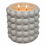 2 Wick Fresh Linen Scented Candle in Matte White Ceramic Jar