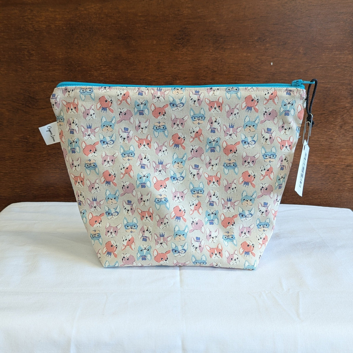 Organic Lines Small Zipper Bag - Kokka Collection Dogs