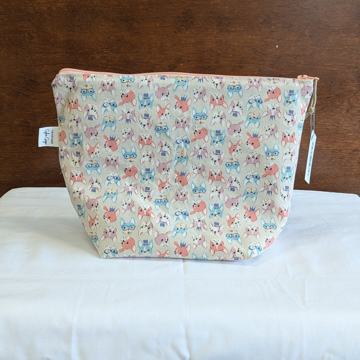 Organic Lines Small Zipper Bag - Kokka Collection Dogs