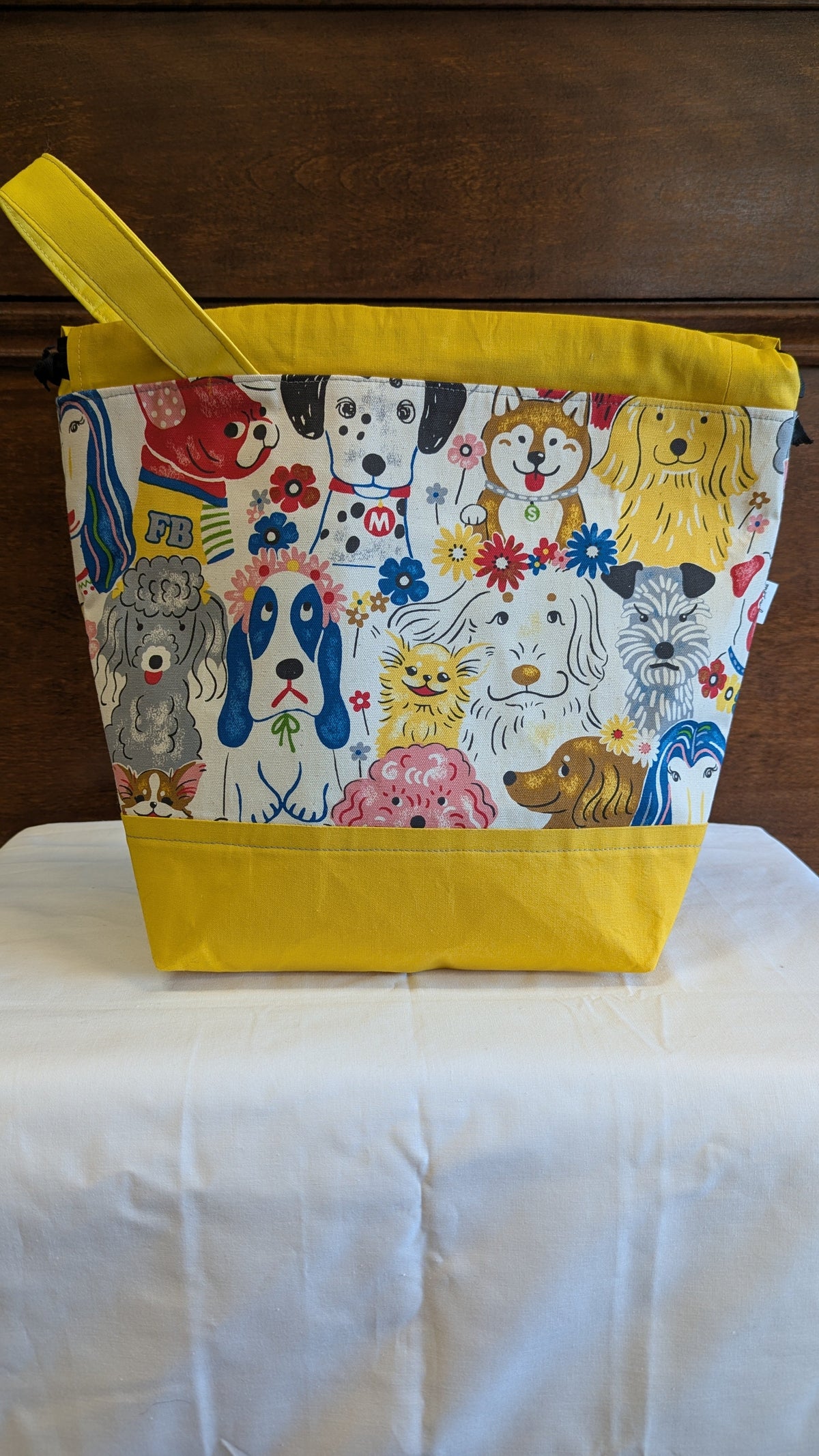Organic Lines Drawstring Bag - Kokka Collection Dogs