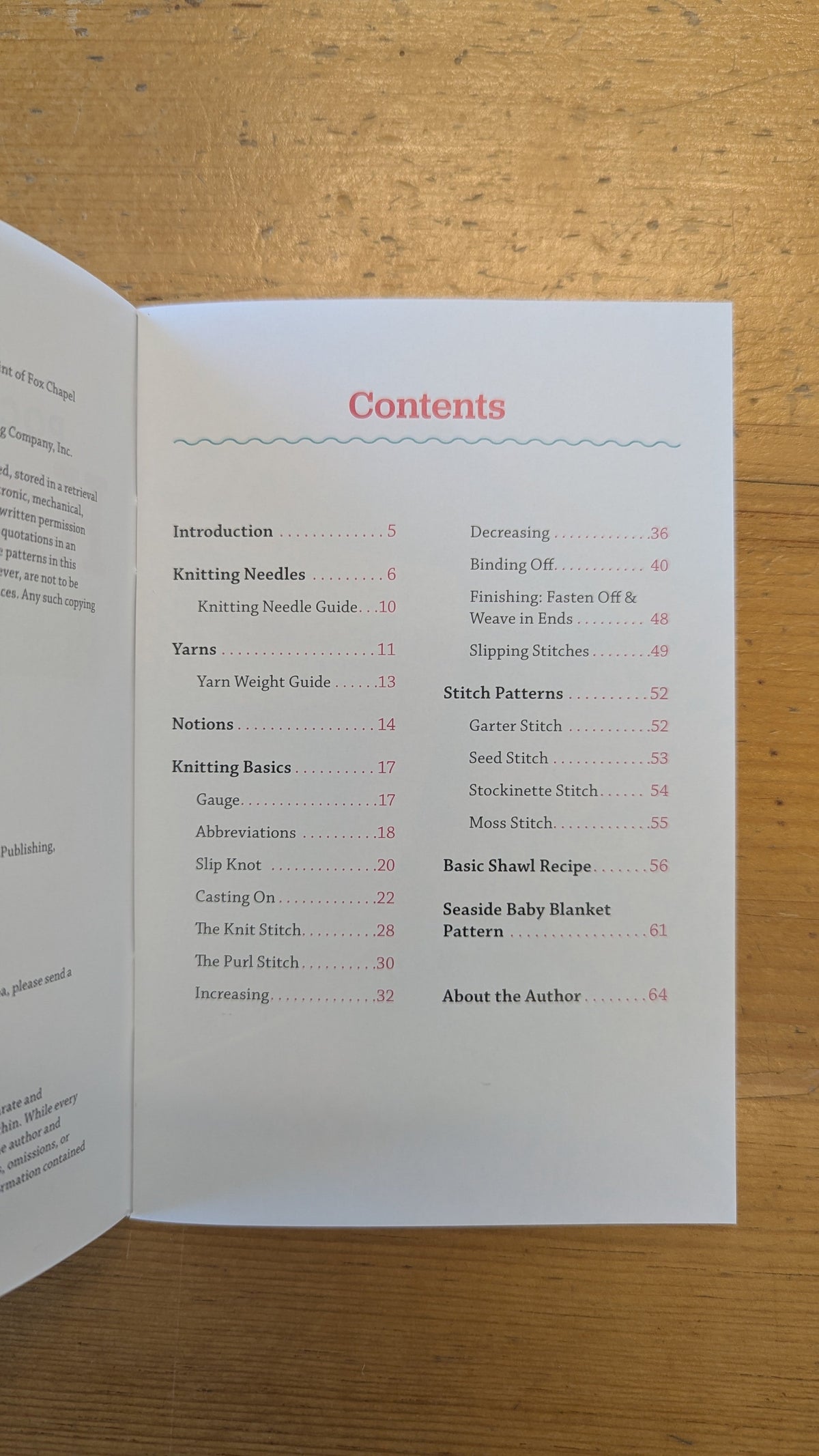 Pocket Guide to Knitting Booklet