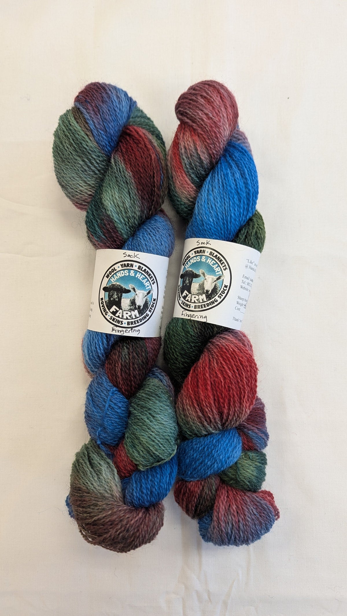 Hands & Heart Farm Fingering/Sock Variegated