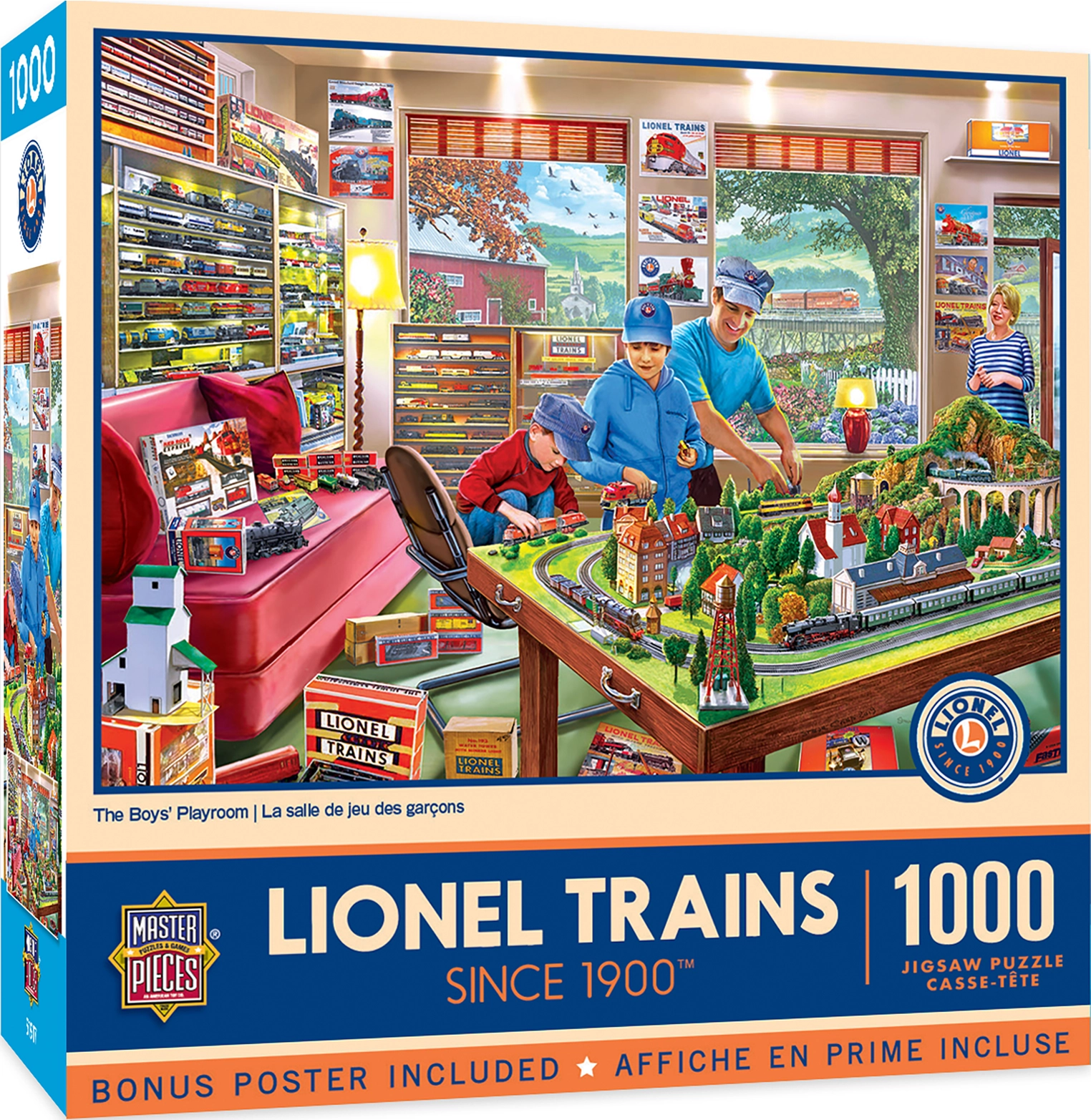 Lionel Trains - The Boy's Playroom 1000 Piece Puzzle