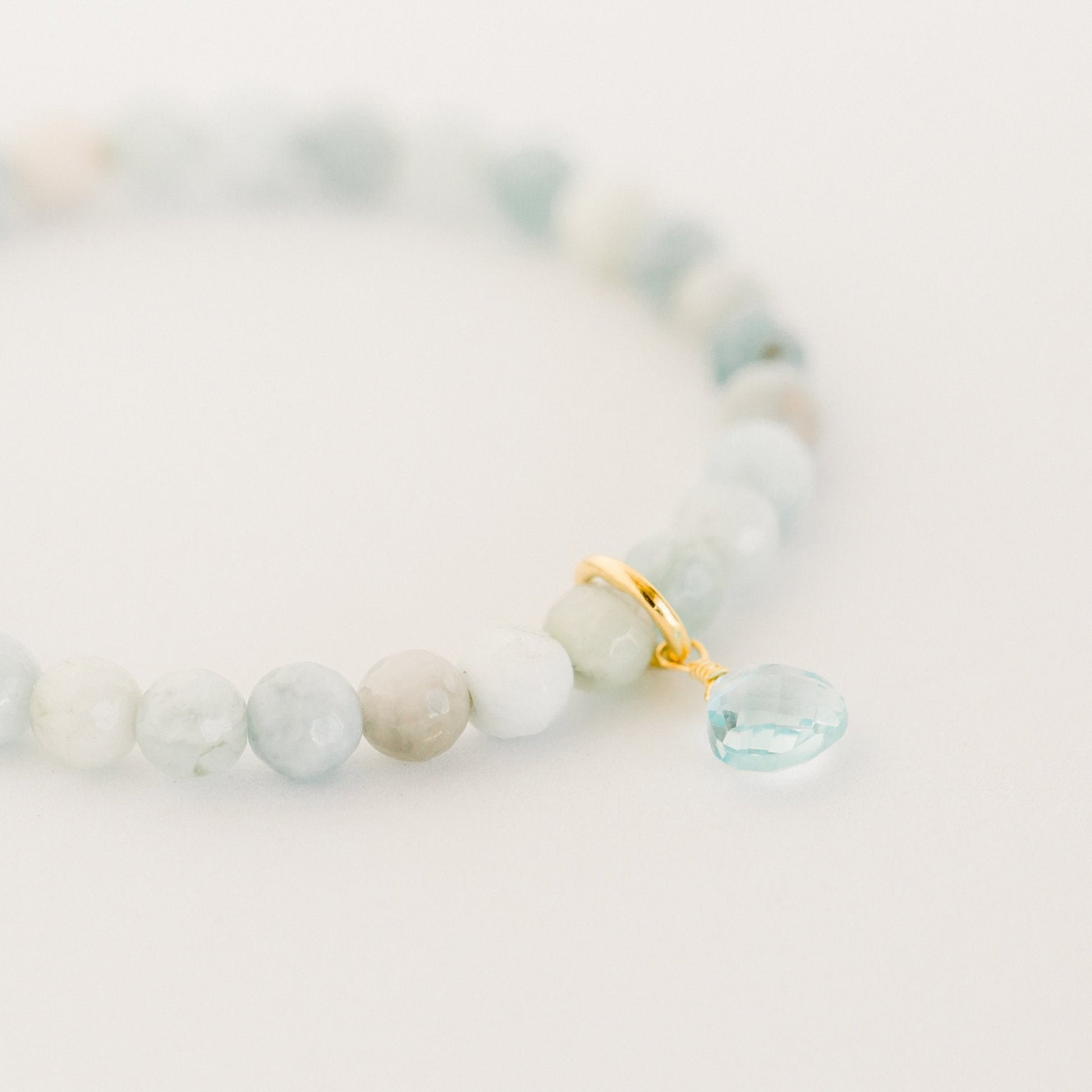 Royal Gemstone Beaded Bracelet | Aquamarine by elliparr