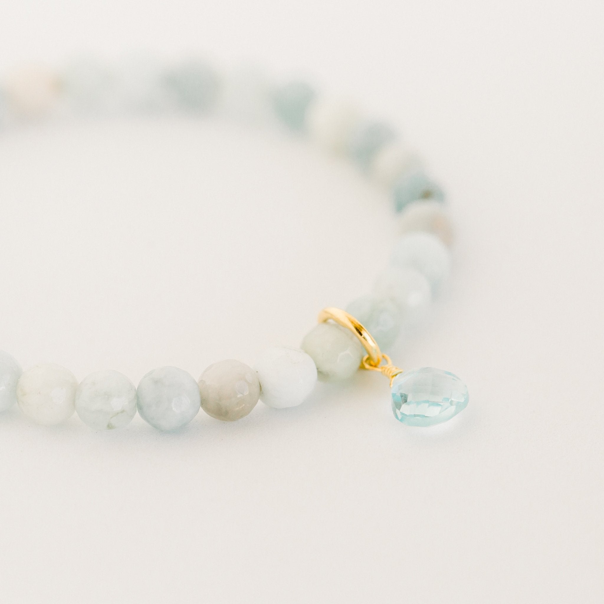 Royal Gemstone Beaded Bracelet | Aquamarine by elliparr