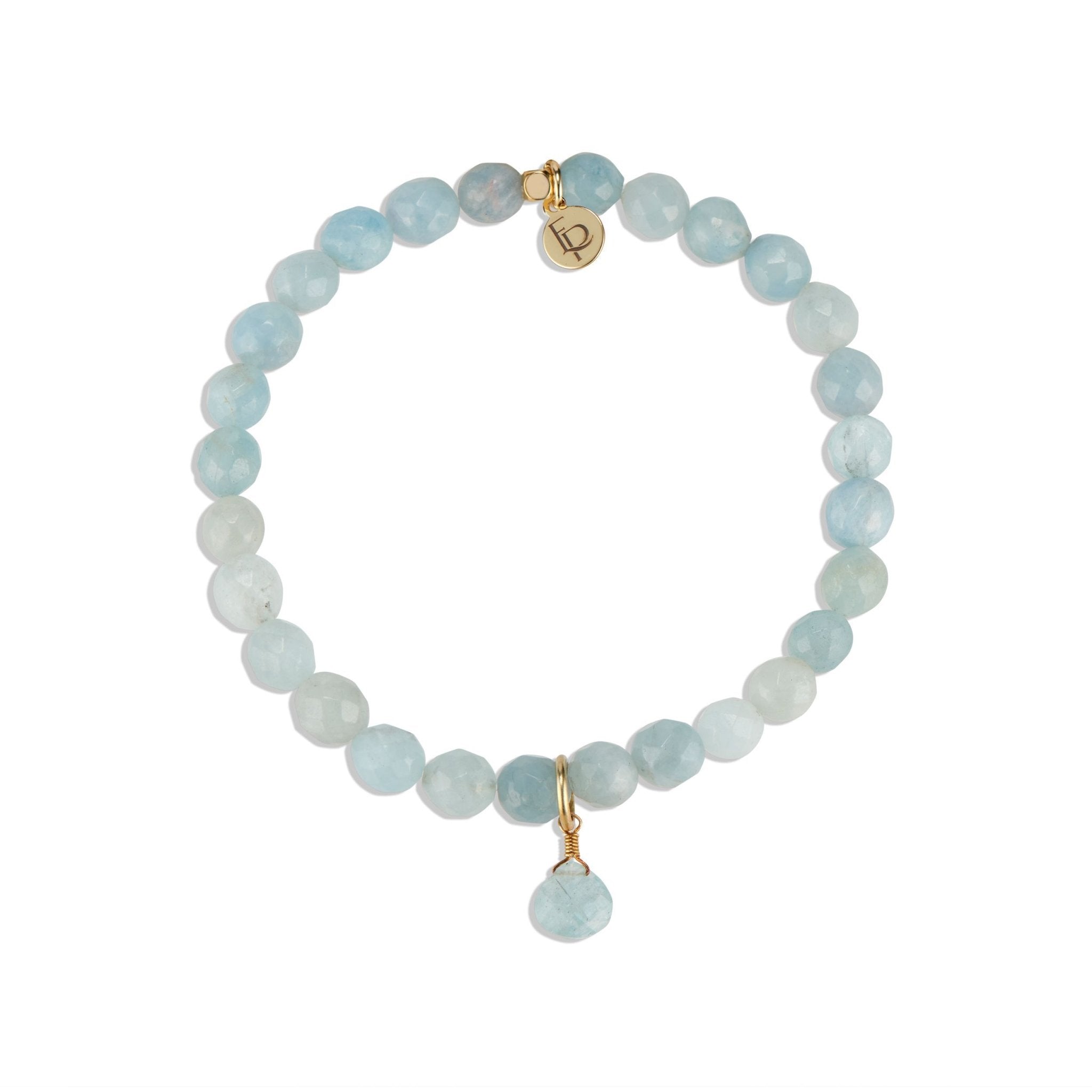 Royal Gemstone Beaded Bracelet | Aquamarine by elliparr