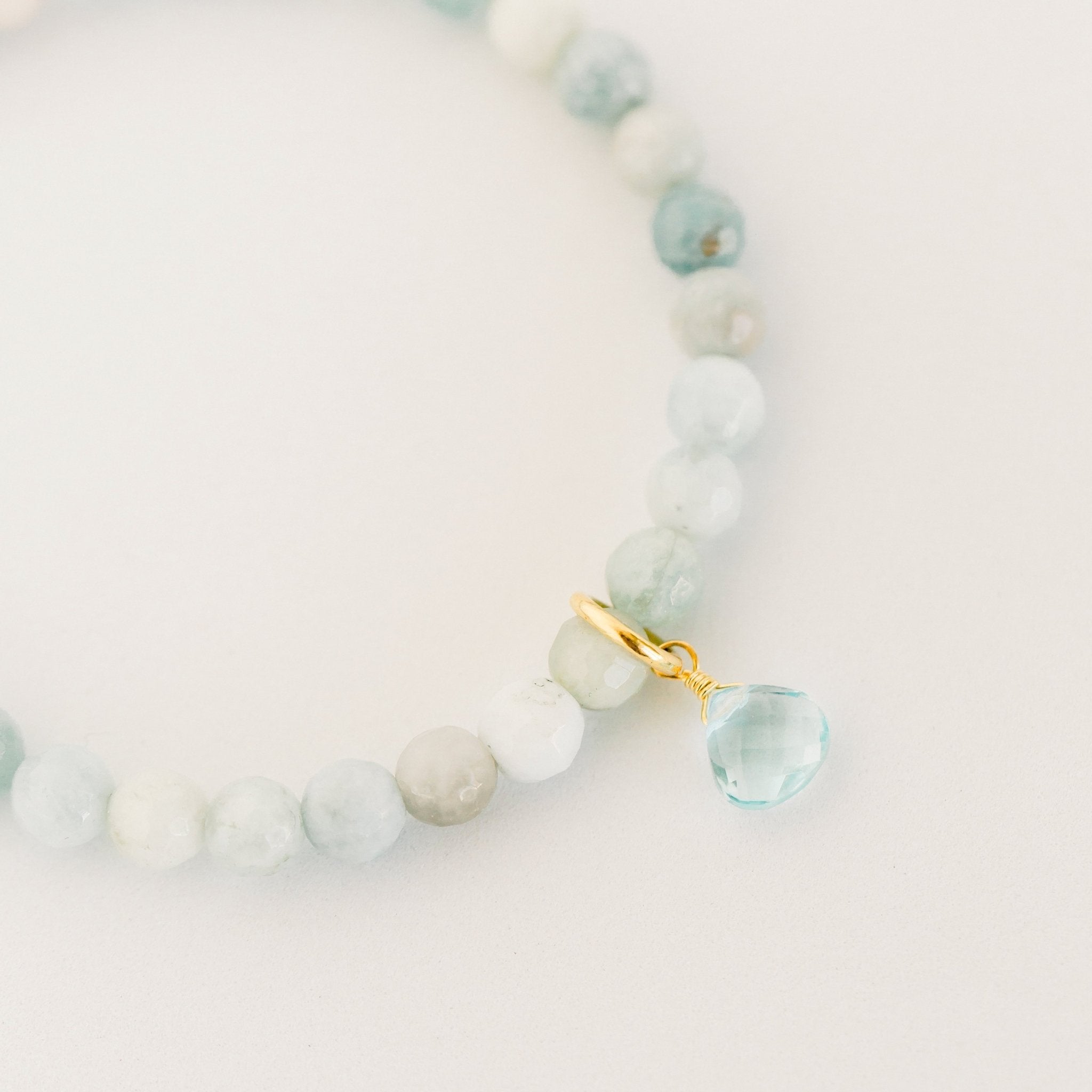 Royal Gemstone Beaded Bracelet | Aquamarine by elliparr