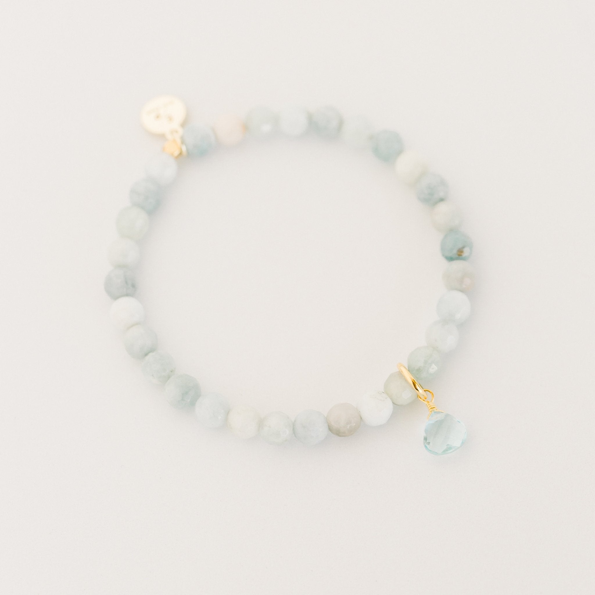Royal Gemstone Beaded Bracelet | Aquamarine by elliparr