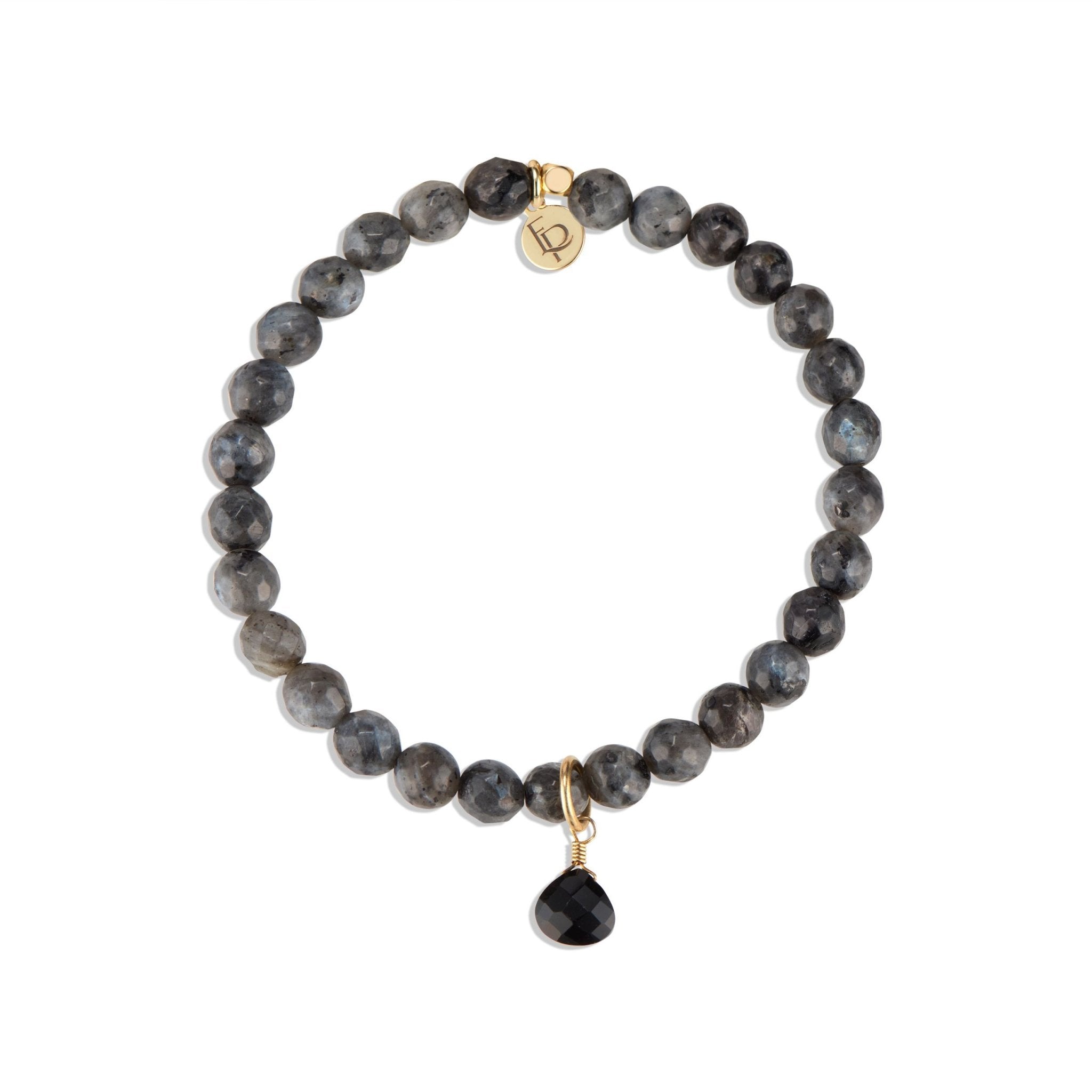 Royal Gemstone Beaded Bracelet | Black Labradorite by elliparr