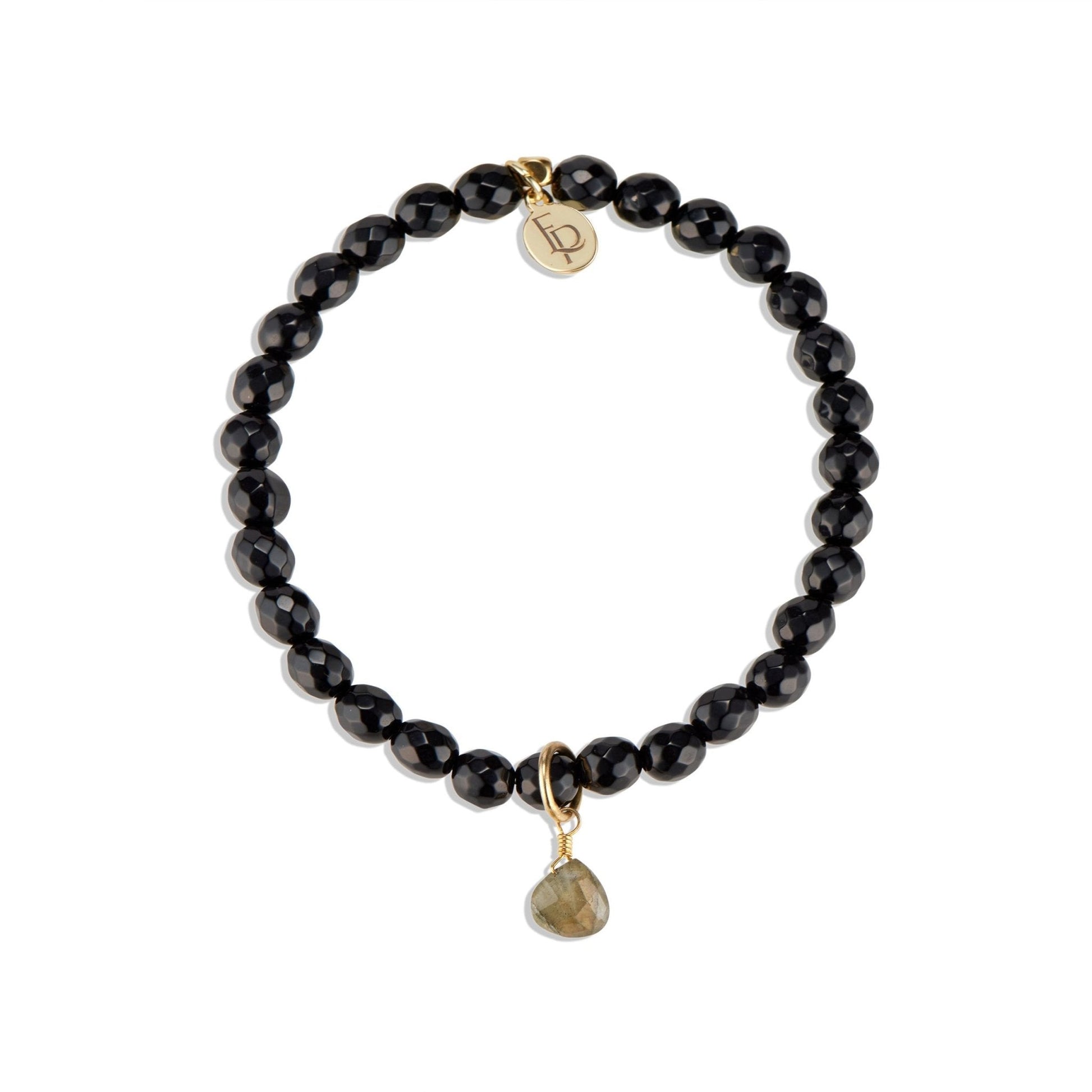 Royal Gemstone Beaded Bracelet | Black Onyx by elliparr