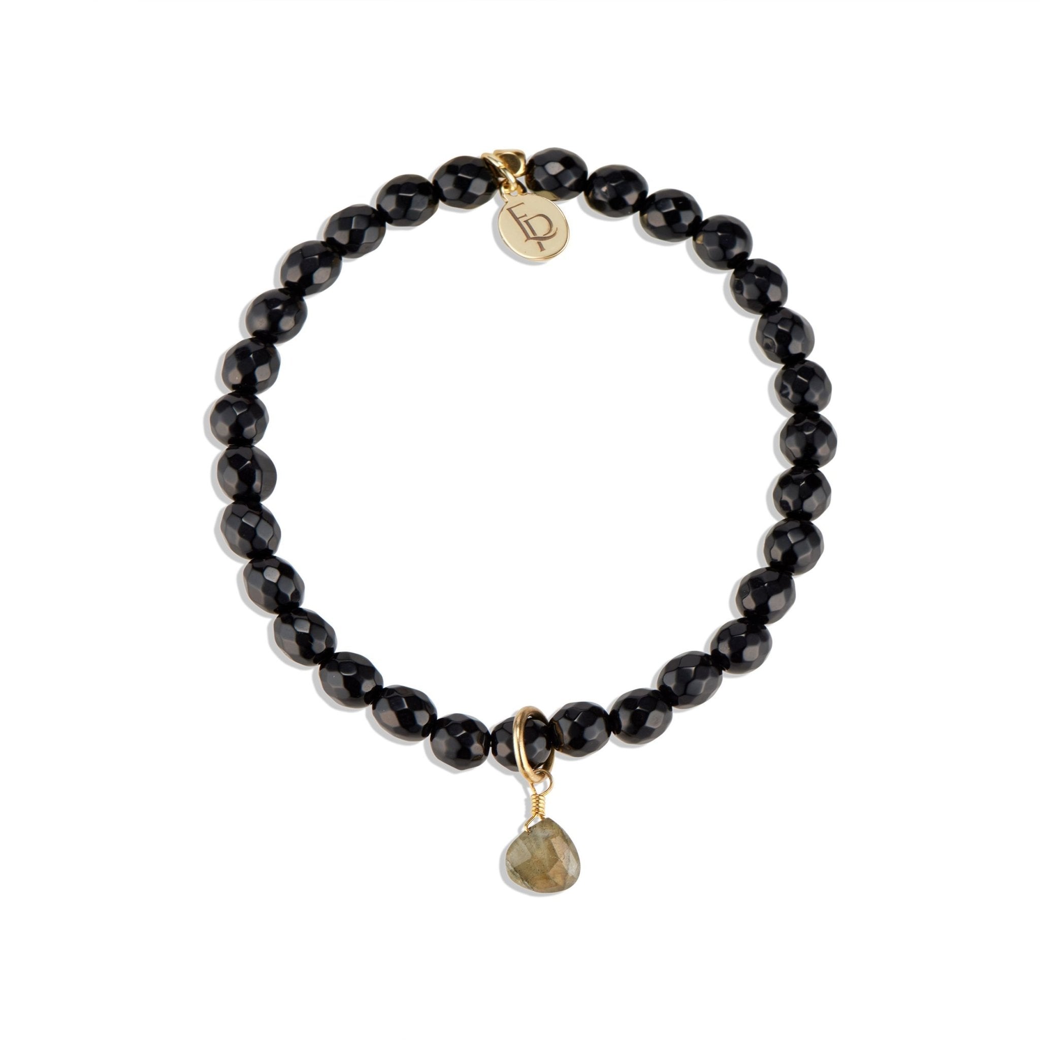 Royal Gemstone Beaded Bracelet | Black Onyx by elliparr