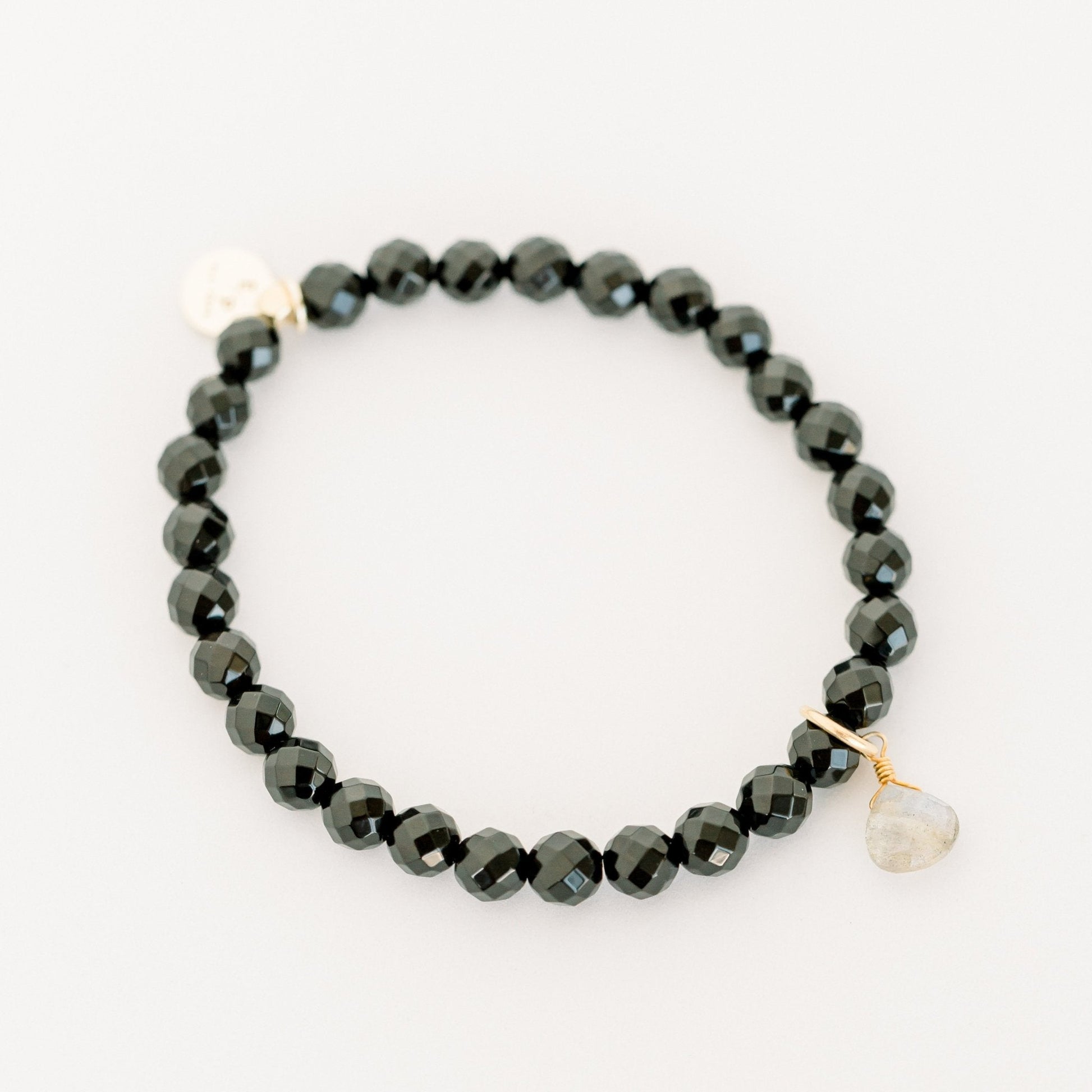 Royal Gemstone Beaded Bracelet | Black Onyx by elliparr
