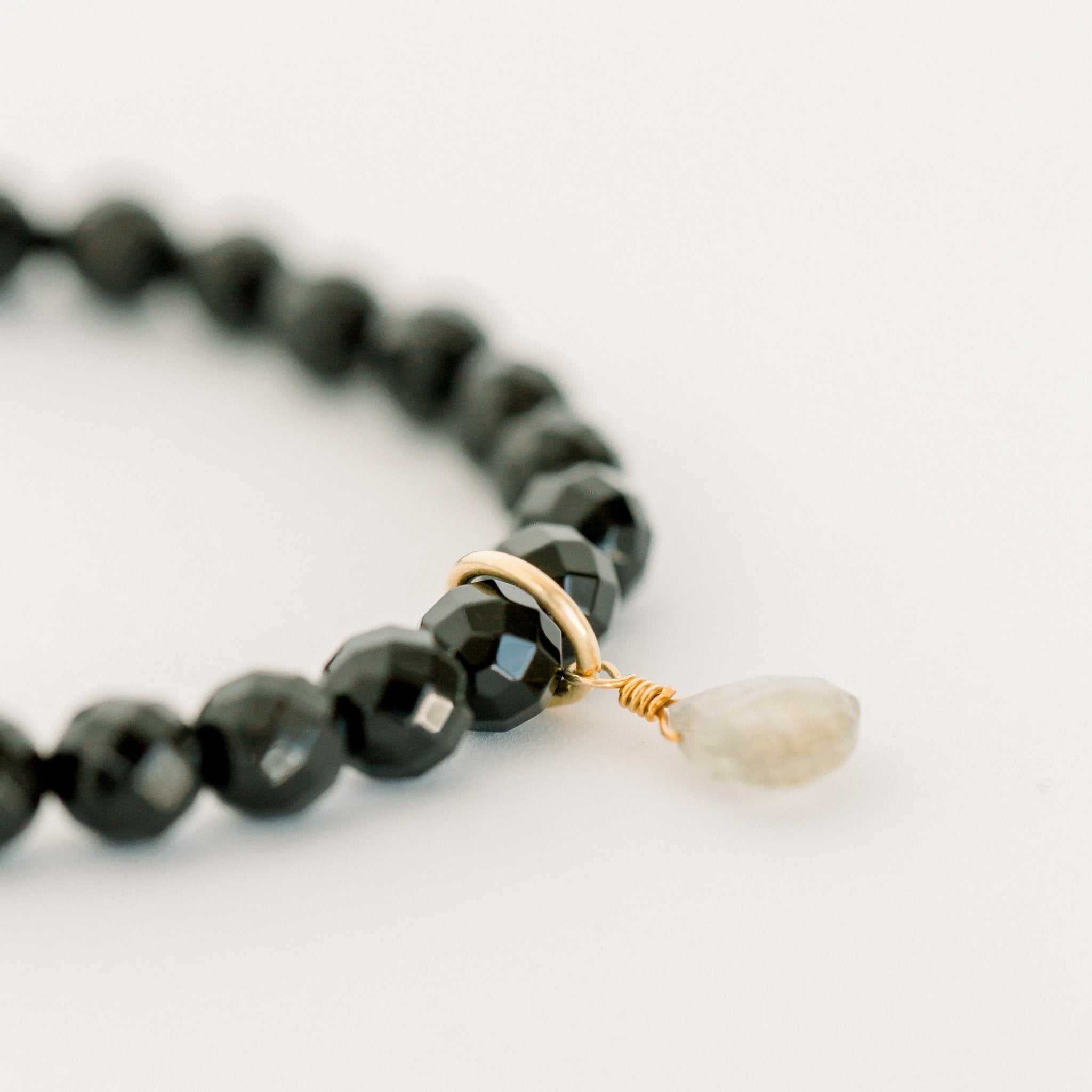 Royal Gemstone Beaded Bracelet | Black Onyx by elliparr