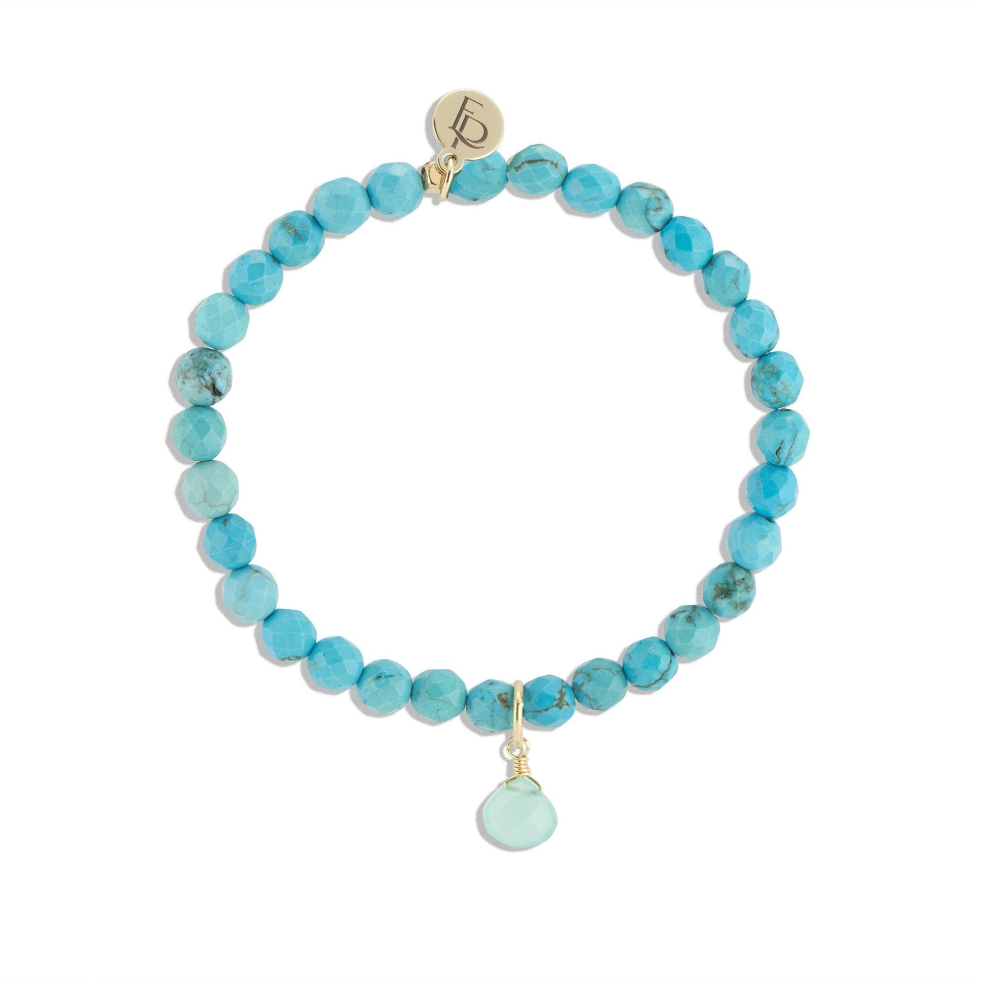 Royal Gemstone Beaded Bracelet | Green Turquoise by elliparr