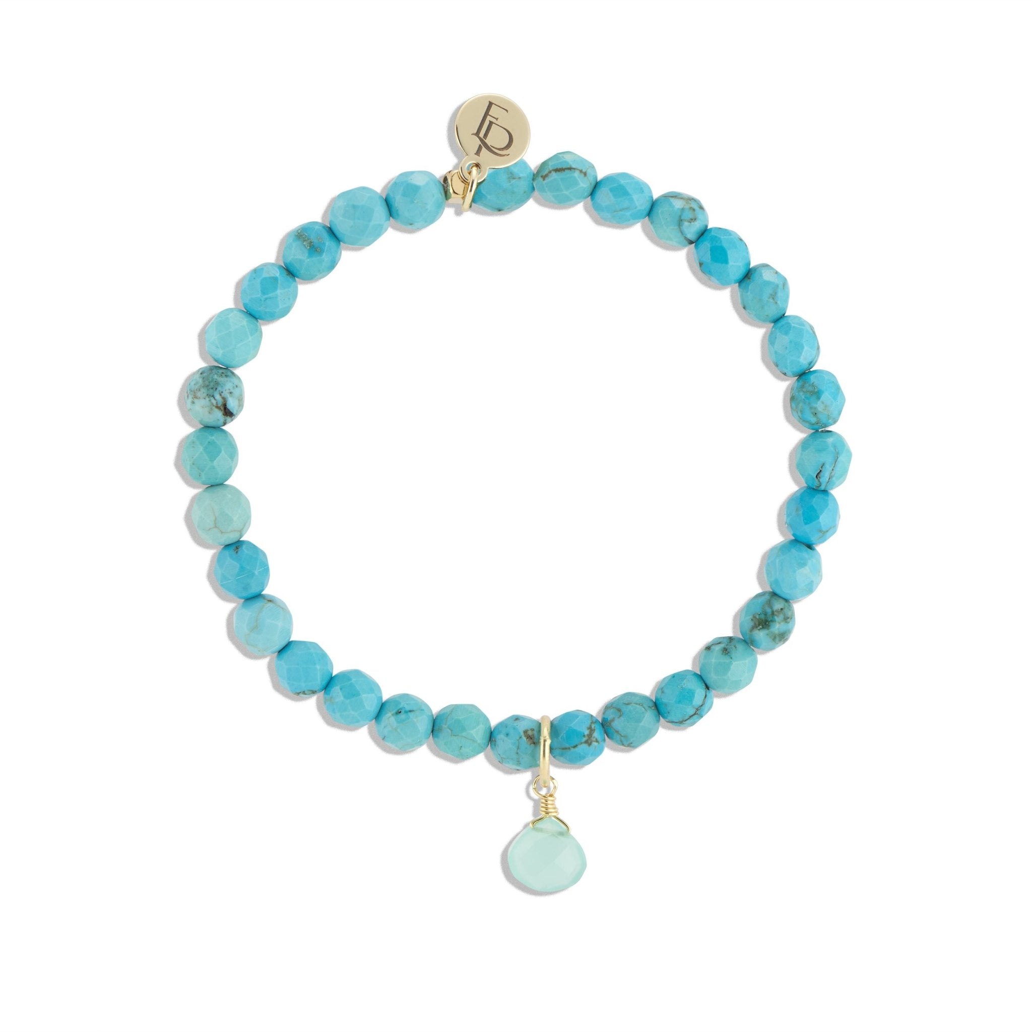 Royal Gemstone Beaded Bracelet | Green Turquoise by elliparr
