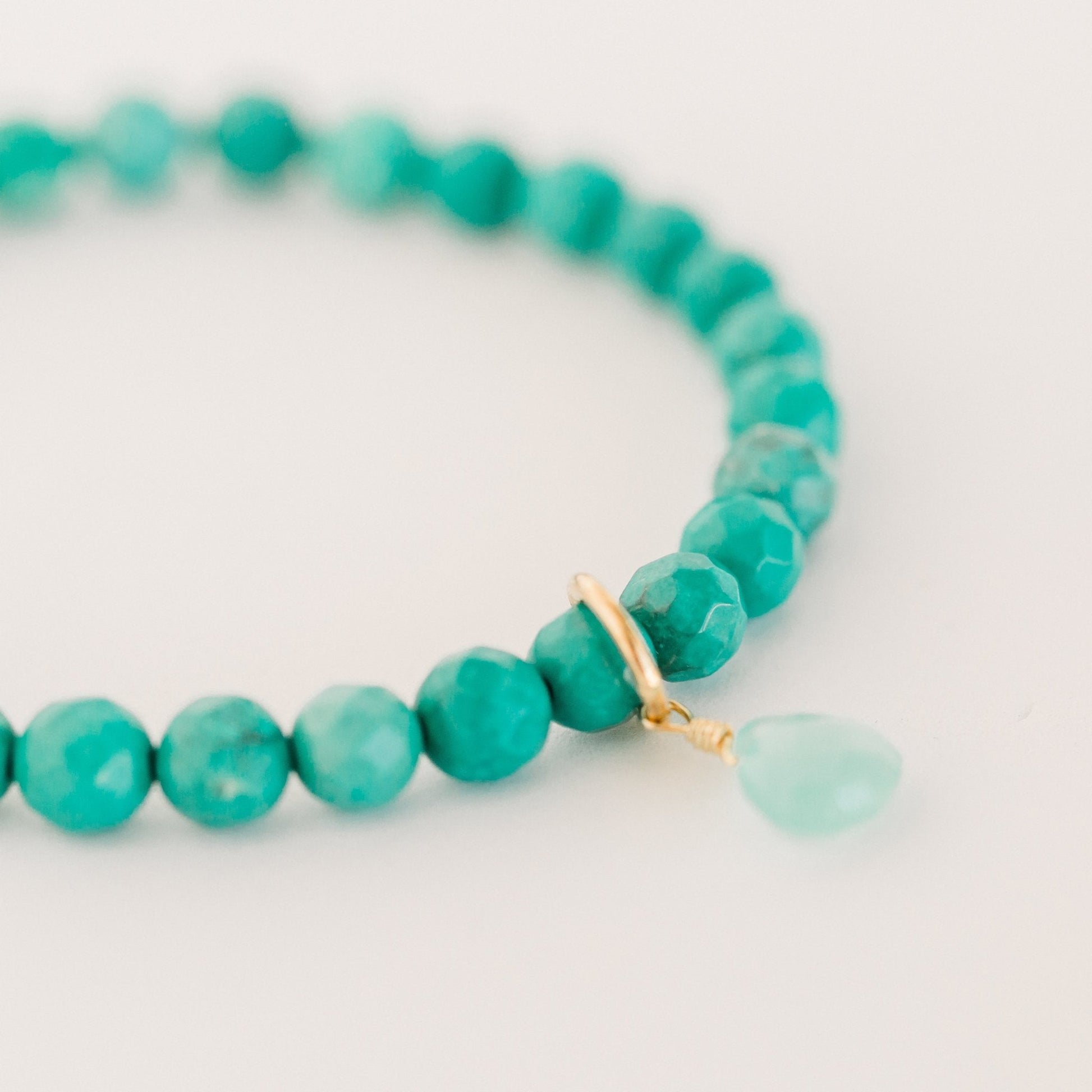 Royal Gemstone Beaded Bracelet | Green Turquoise by elliparr