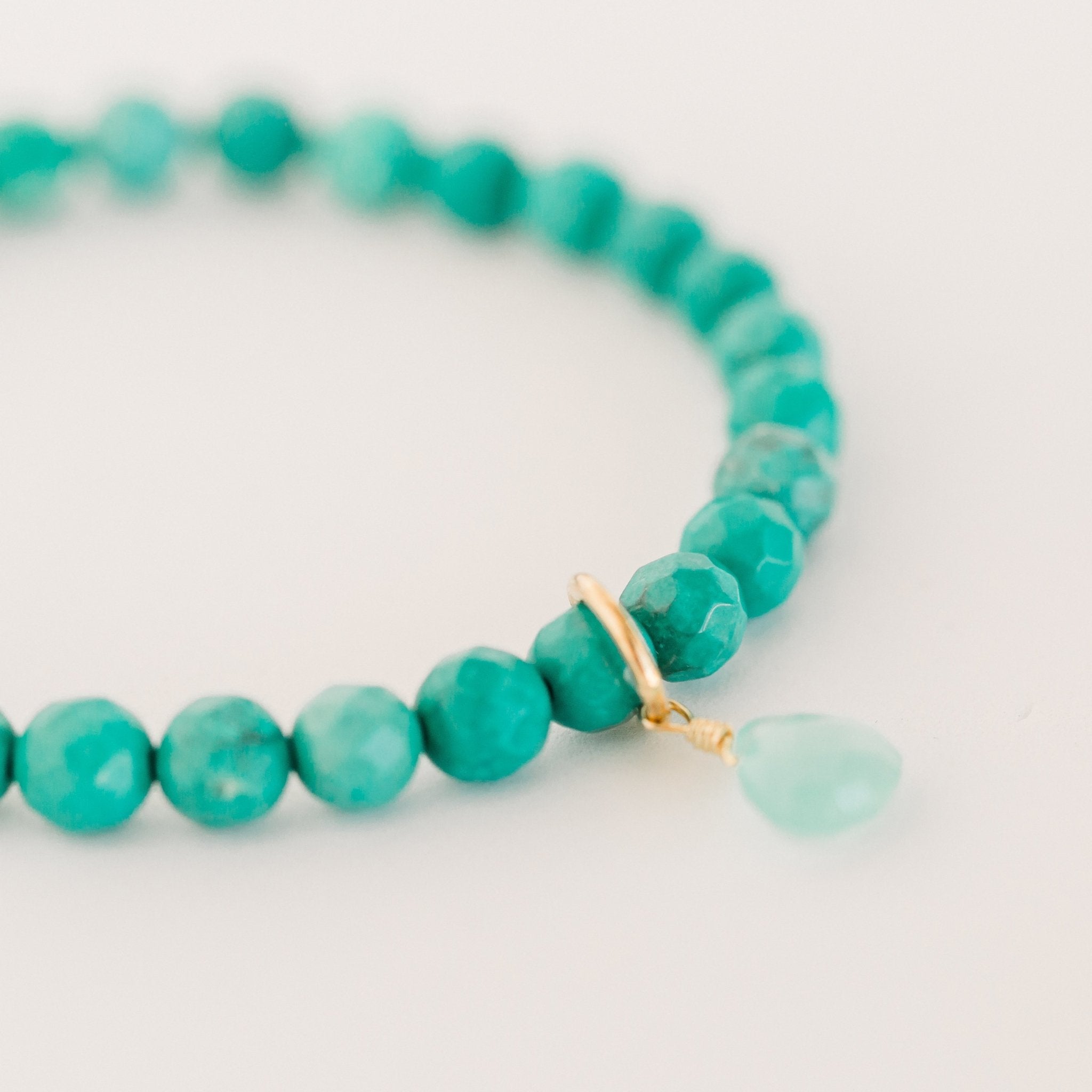 Royal Gemstone Beaded Bracelet | Green Turquoise by elliparr