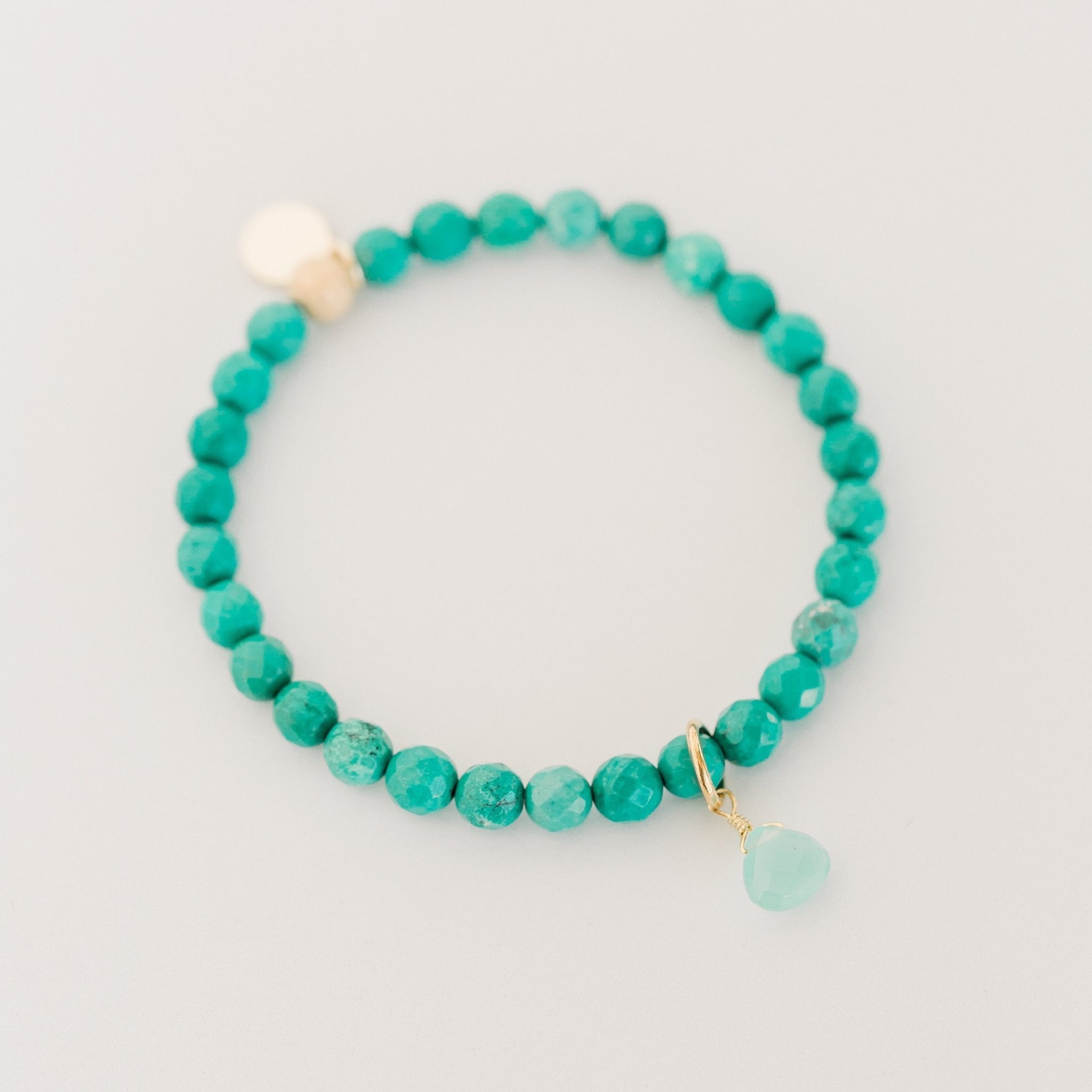 Royal Gemstone Beaded Bracelet | Green Turquoise by elliparr