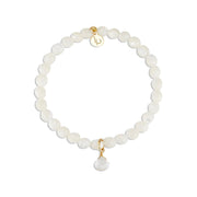 Royal Gemstone Beaded Bracelet | Mother of Pearl by elliparr