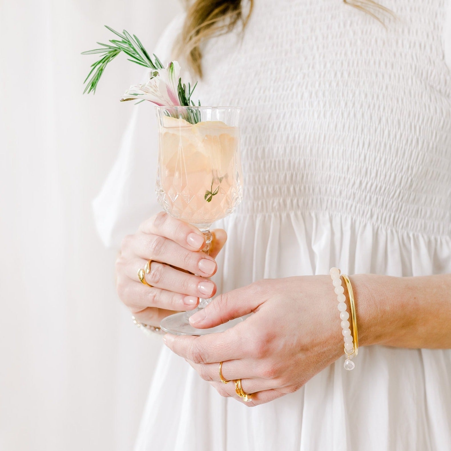 Royal Gemstone Beaded Bracelet | Mother of Pearl by elliparr