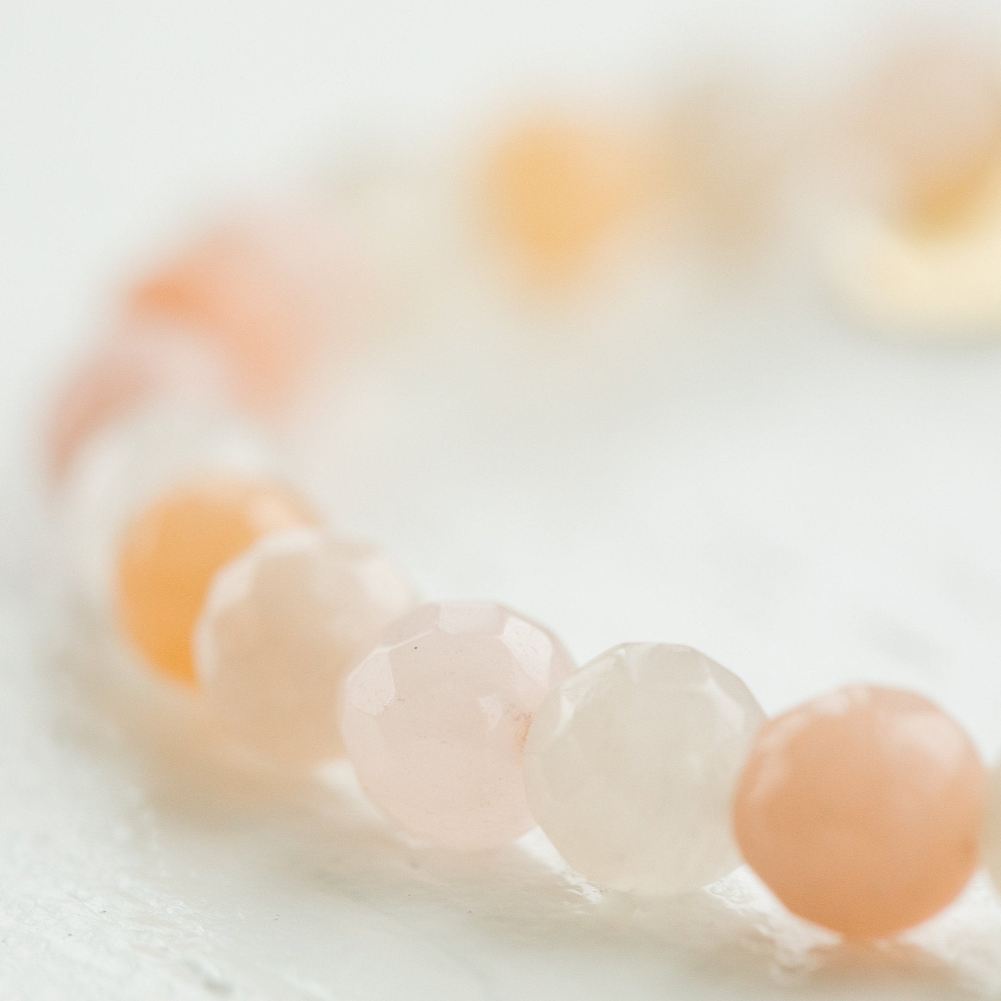Royal Gemstone Beaded Bracelet | Peach Moonstone by elliparr