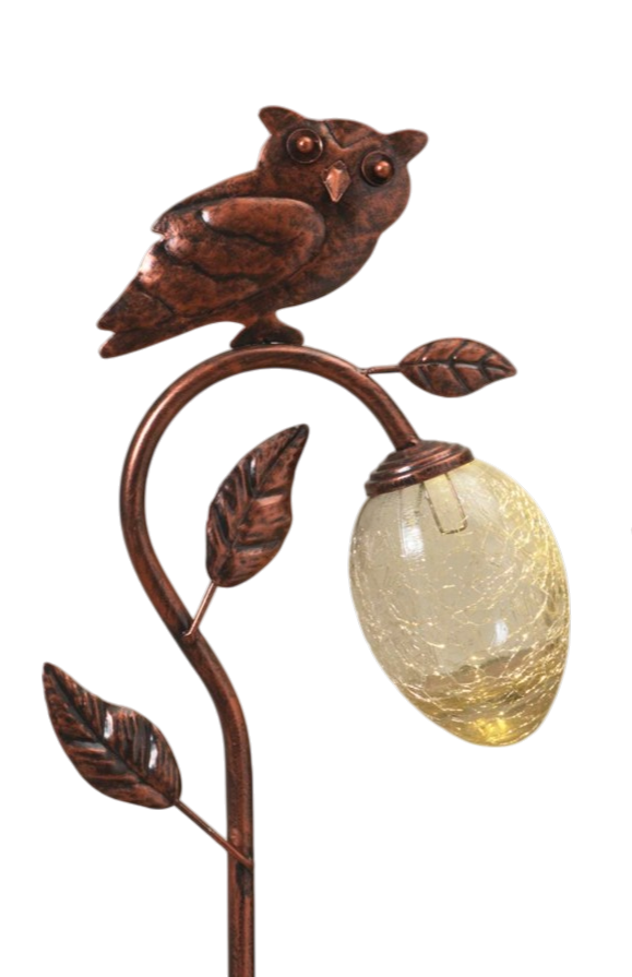 Solar-Powered Bronzed Animal Garden Stake -