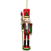 Wooden Nutcracker Ornament - Staff