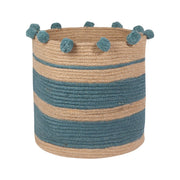 Basket - Jute Large - Stipe Lagoon by Homeportonline