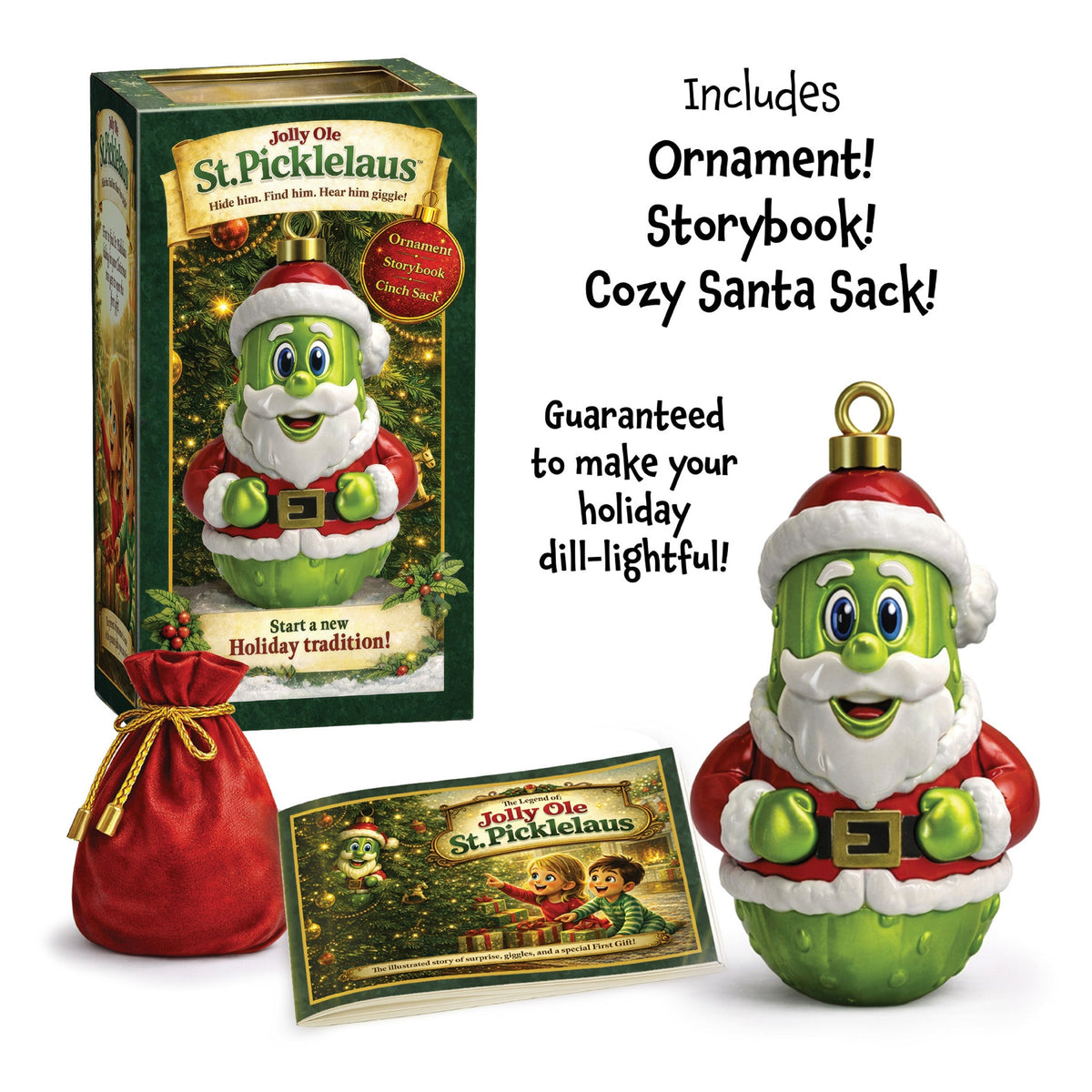 Jolly Ole St Picklelaus Ornament Gift Set